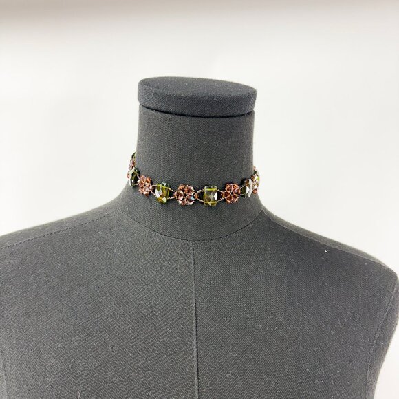 VINTAGE STYLE JEWEL CHOKER NECKLACE - Picture 2 of 6